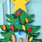 Christmas Tree Initial Door Hanger