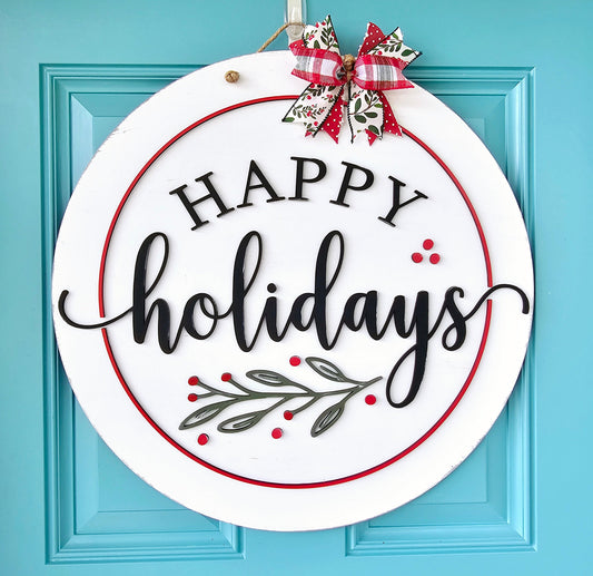Happy Holidays Door Hanger-wholesale