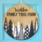 Personalized Christmas Tree Farm Door Hanger