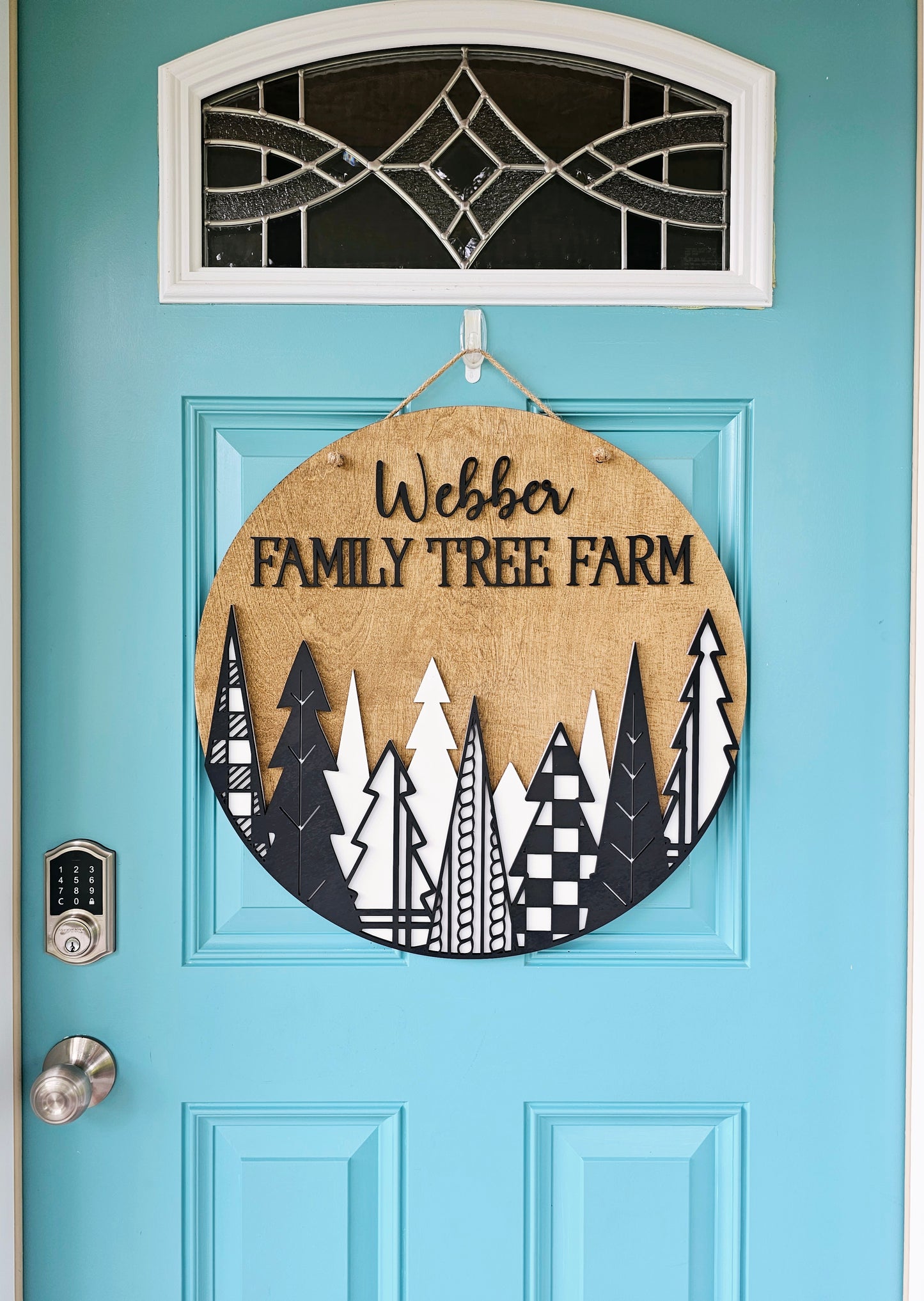 Personalized Christmas Tree Farm Door Hanger