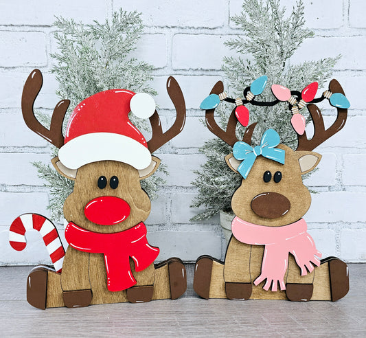 Freestanding Reindeer Duo