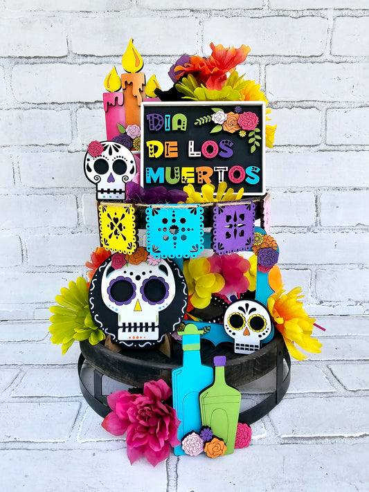 Dia De Los Muertos (Day of the Dead) Tiered Tray Set