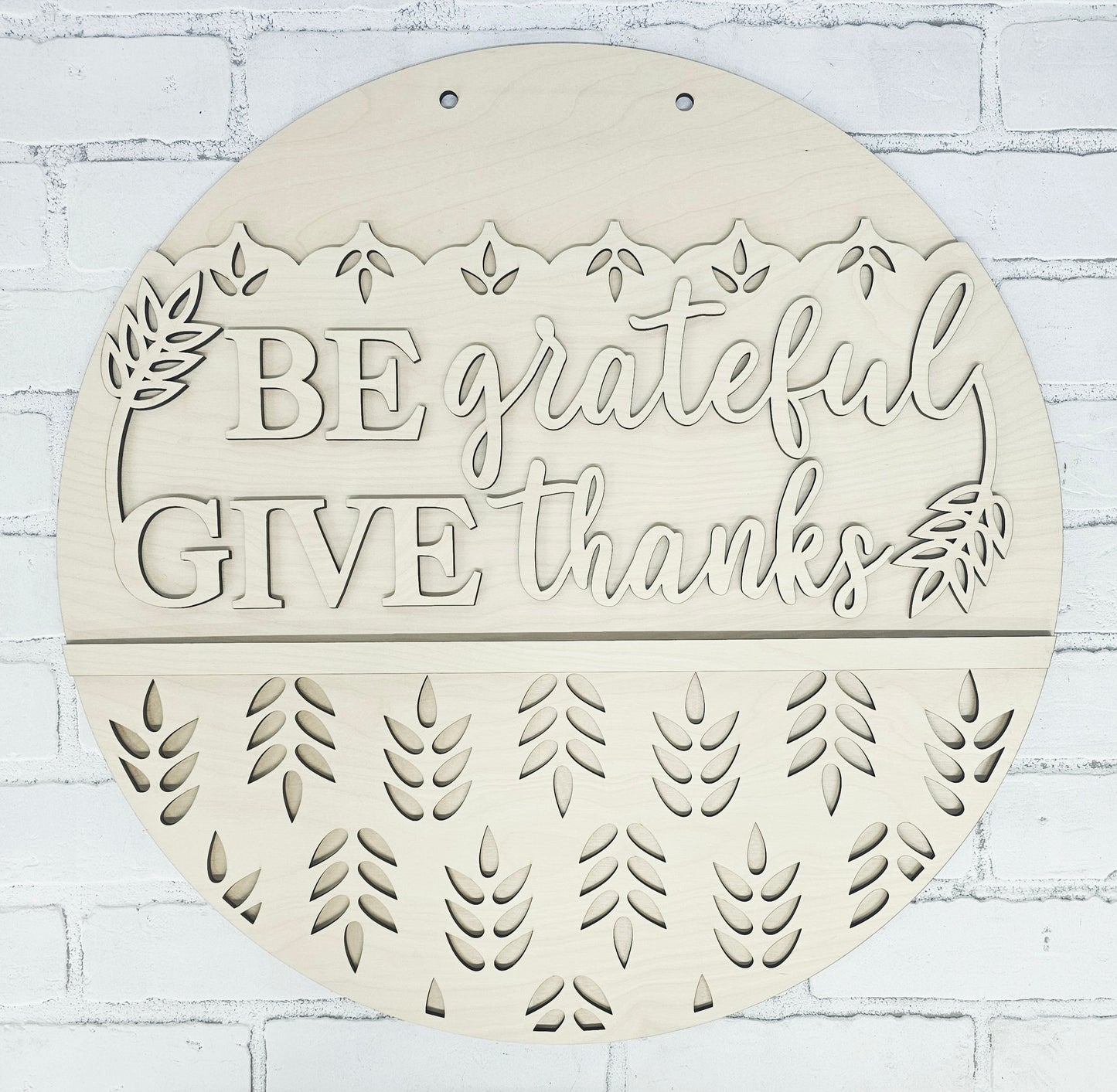 Be Grateful Give Thanks Door Hanger