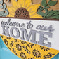 Welcome to our Home Sunflower Door Hanger