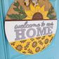 Welcome to our Home Sunflower Door Hanger