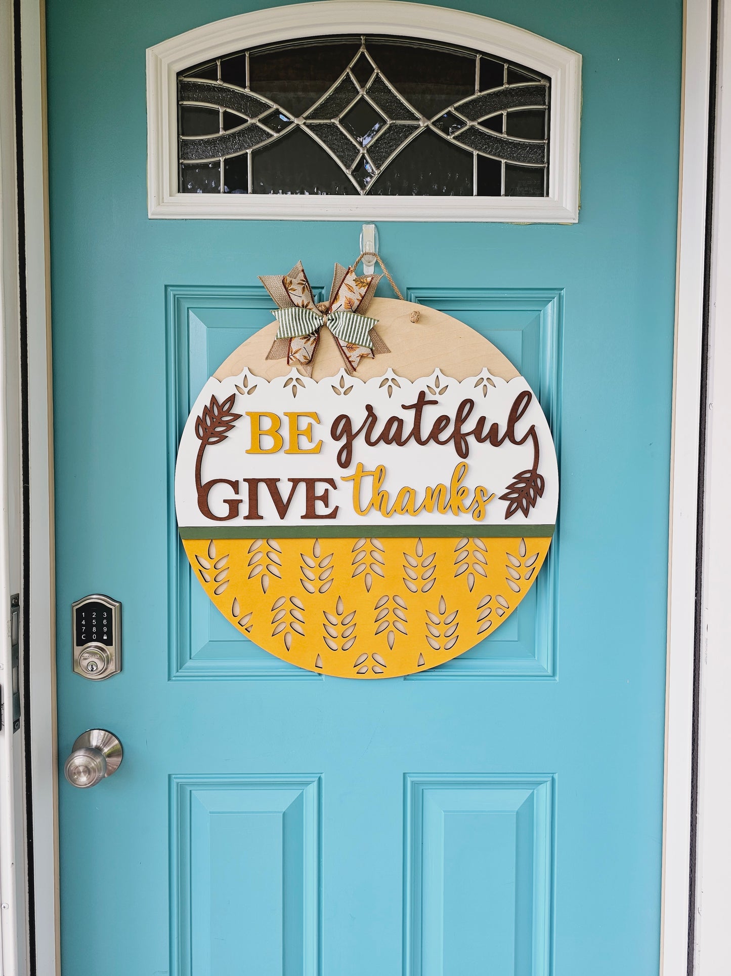 Be Grateful Give Thanks Door Hanger