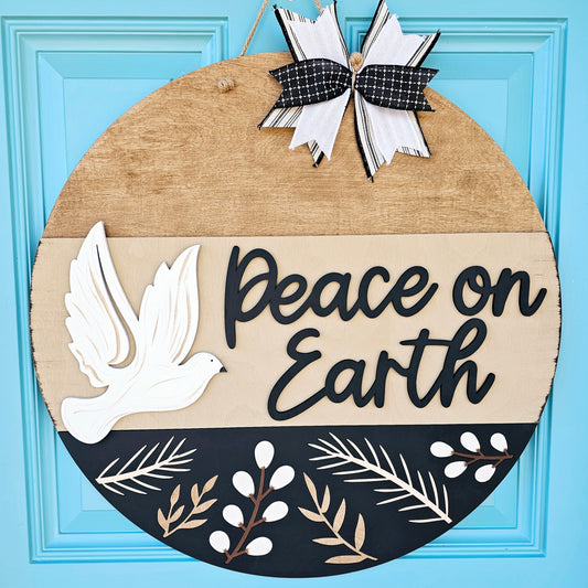 Peace on Earth Door Hanger