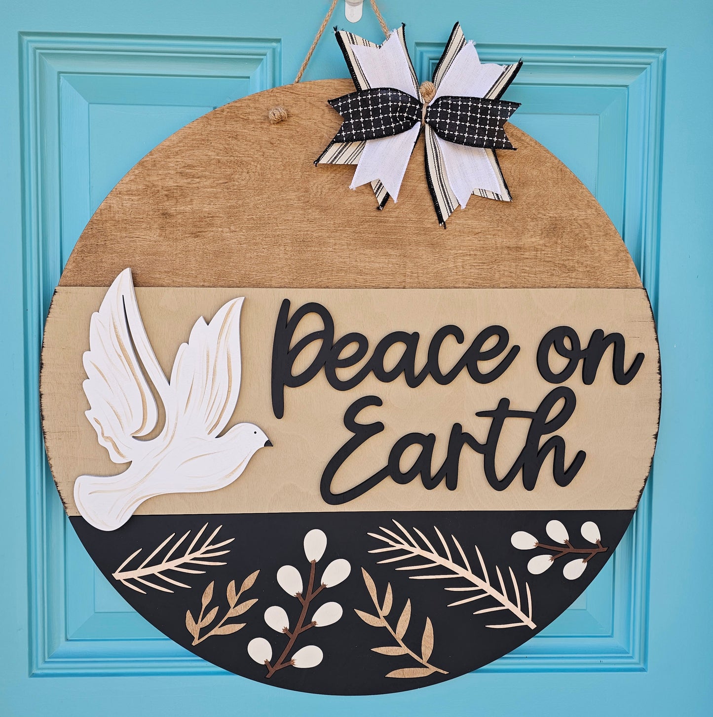 Peace on Earth Door Hanger