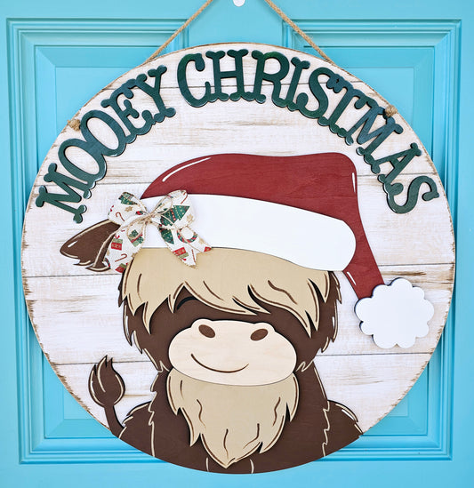 Mooey Christmas Door Hanger