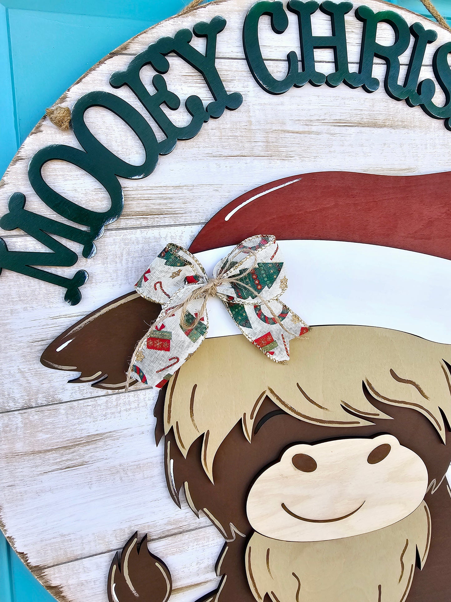 Mooey Christmas Door Hanger