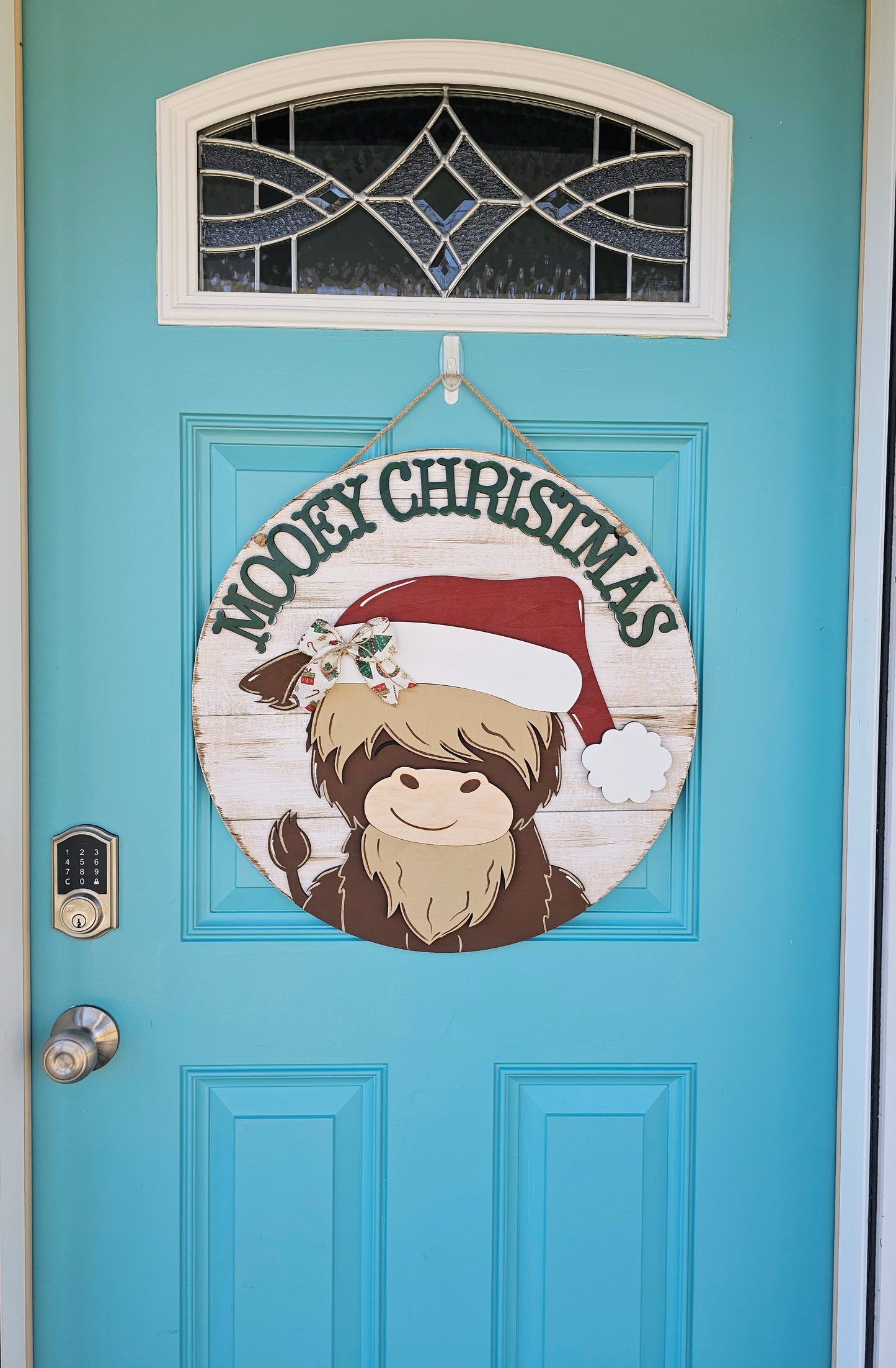 Mooey Christmas Door Hanger