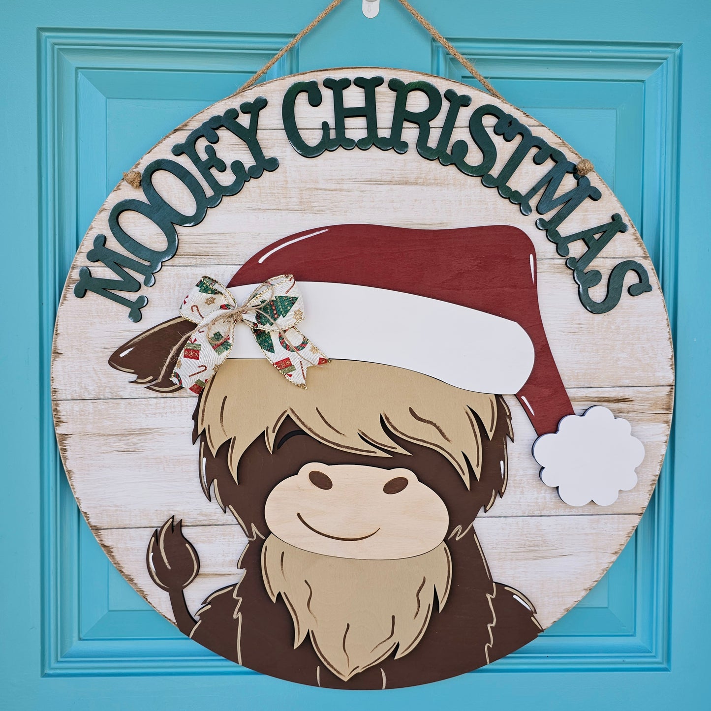 Mooey Christmas Door Hanger