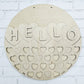 Hello Conversation Heart Door Hanger