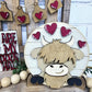 Valentine Cow Tiered Tray Set