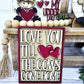 Valentine Cow Tiered Tray Set