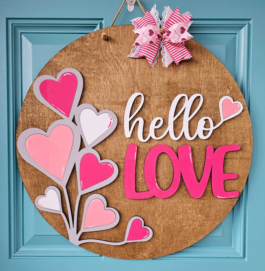 Hello Love Balloon Door Hanger-wholesale