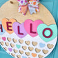 Hello Conversation Heart Door Hanger