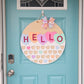 Hello Conversation Heart Door Hanger