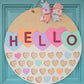 Hello Conversation Heart Door Hanger