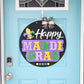 Happy Mardi Gras Splatter Door Hanger