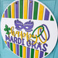 Happy Mardi Gras Lines Door Hanger