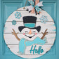 Hello Cheerful Snowman Door Hanger