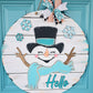 Hello Cheerful Snowman Door Hanger