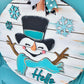 Hello Cheerful Snowman Door Hanger