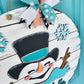 Hello Cheerful Snowman Door Hanger