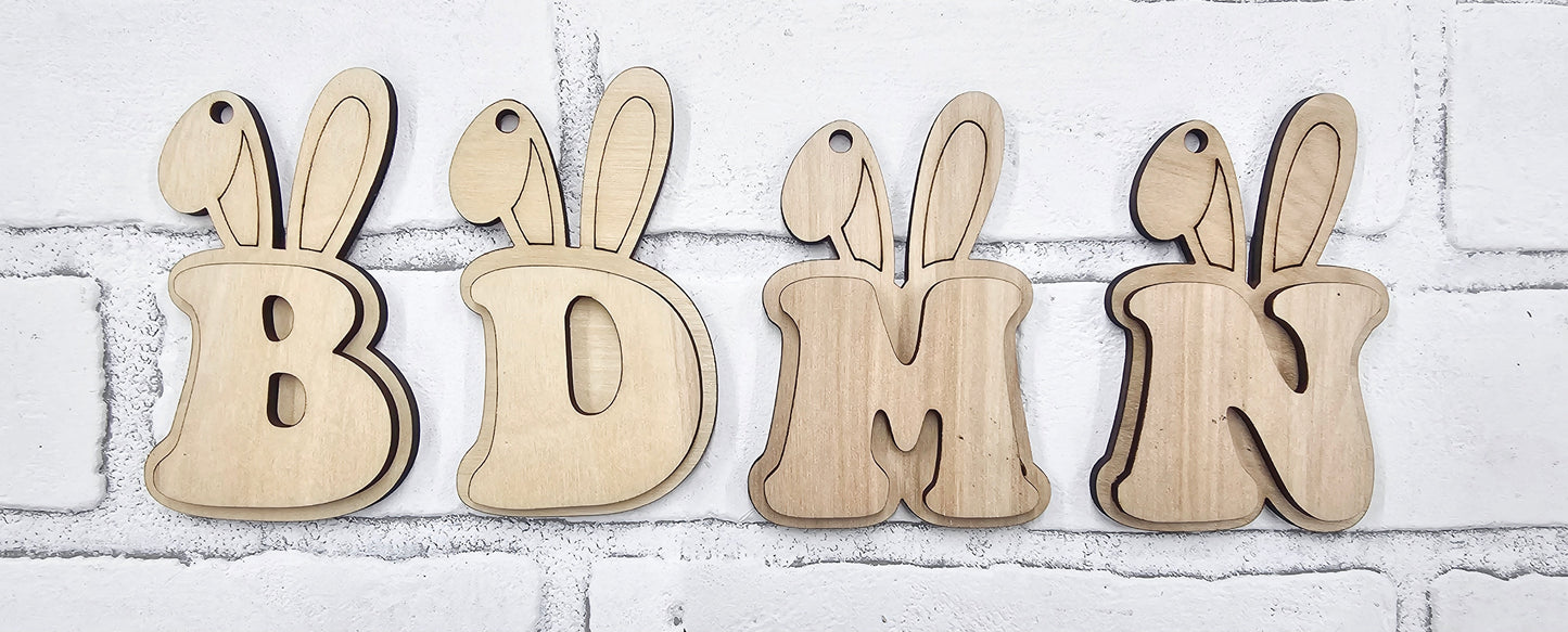 Initial Easter Basket Tags