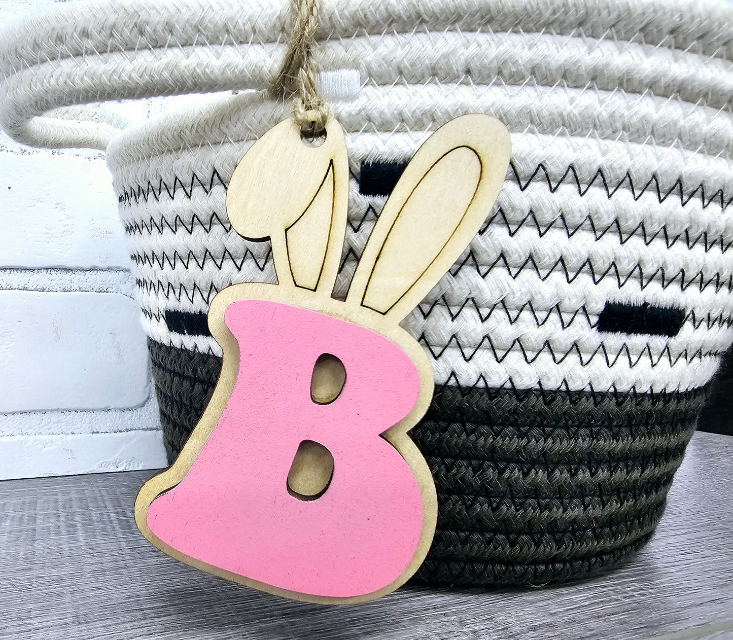 Initial Easter Basket Tags