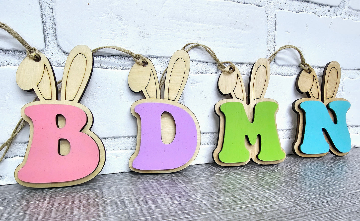 Initial Easter Basket Tags