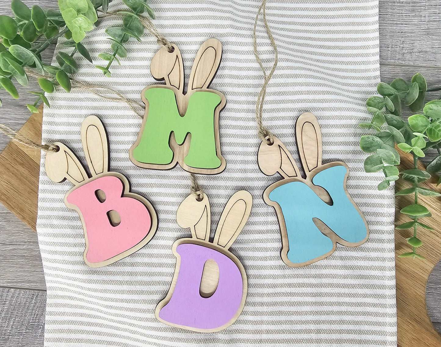 Initial Easter Basket Tags