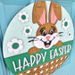 Happy Easter Cheerful Bunny Door Hanger