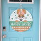 Happy Easter Cheerful Bunny Door Hanger