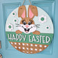 Happy Easter Cheerful Bunny Door Hanger