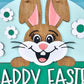 Happy Easter Cheerful Bunny Door Hanger