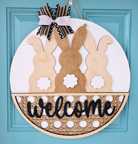 Boho Bunny Trio Door Hanger