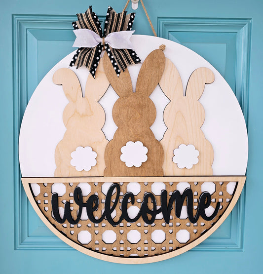 Boho Bunny Trio Door Hanger-wholesale