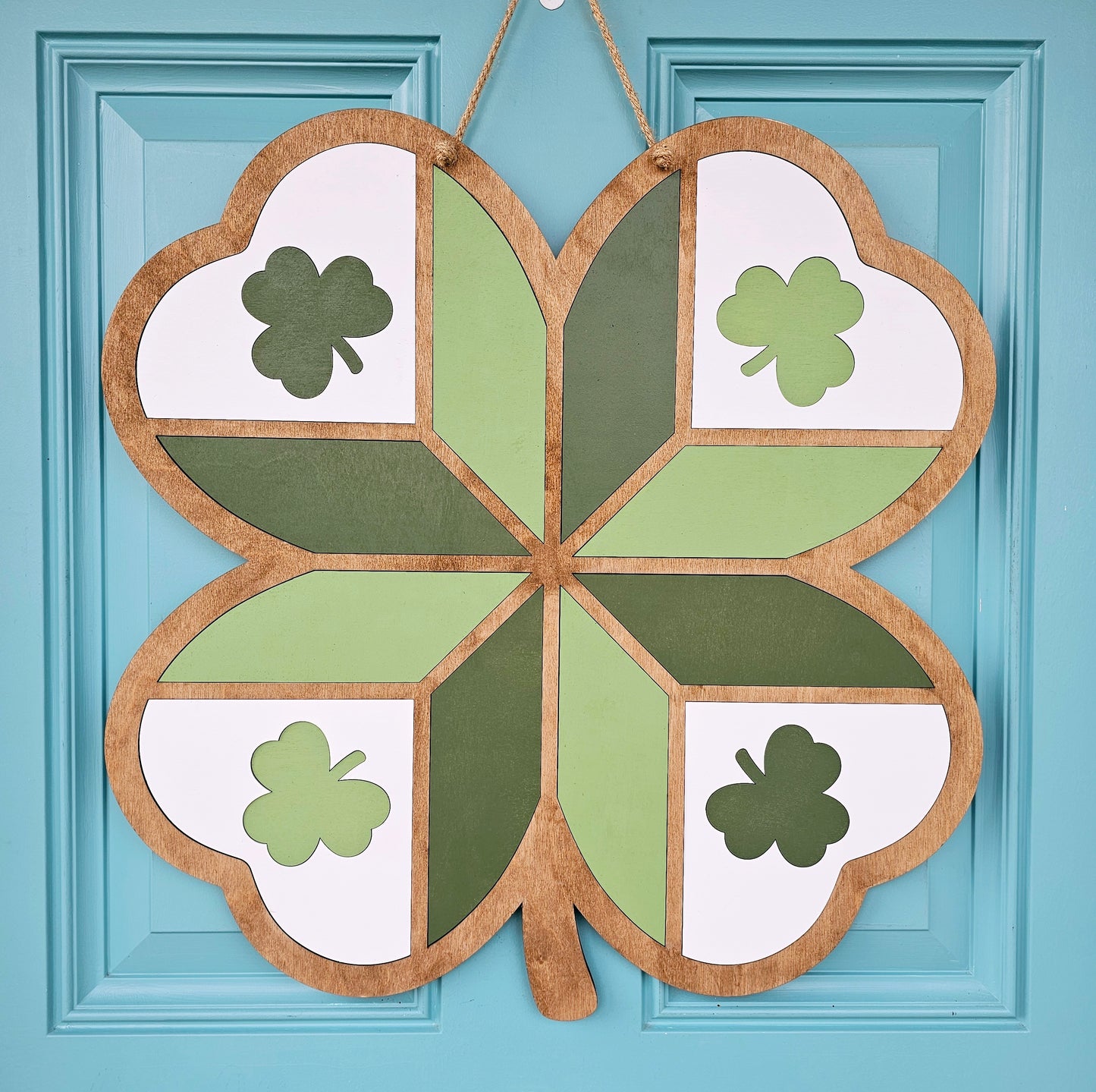 Clover Barn Quilt Door Hanger