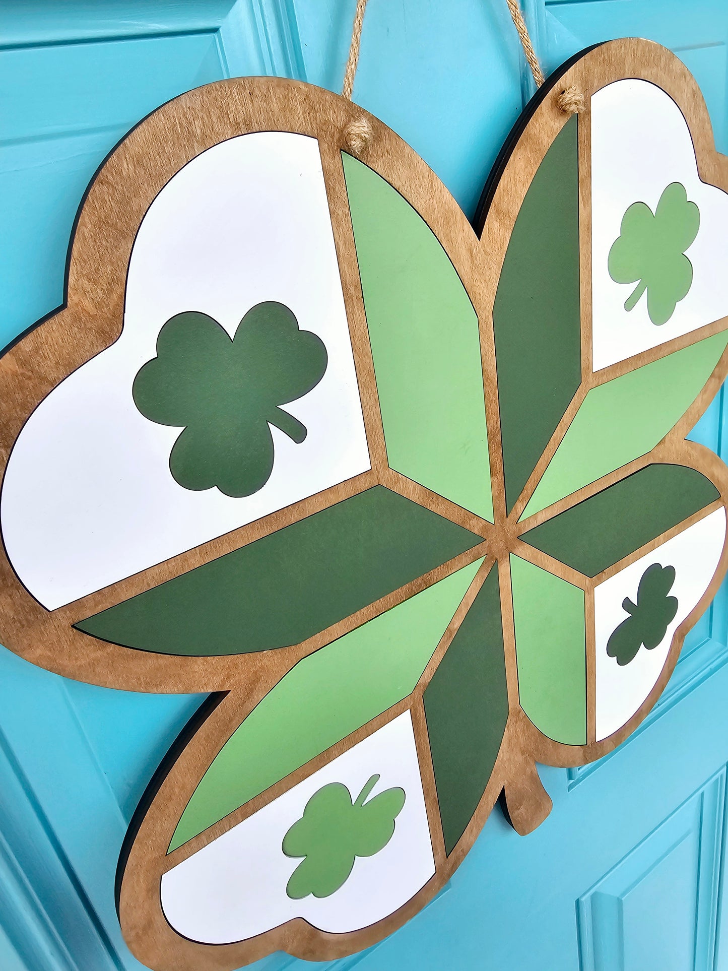 Clover Barn Quilt Door Hanger