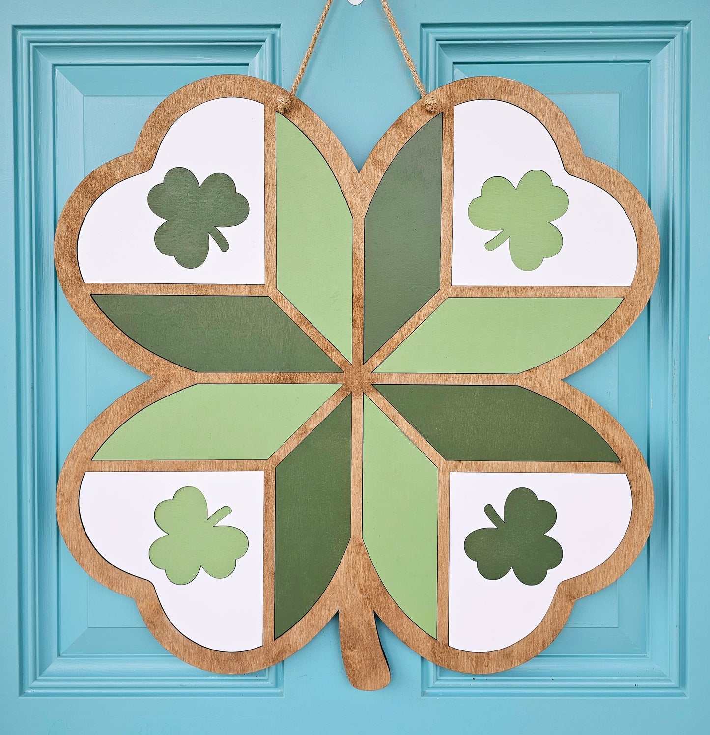 Clover Barn Quilt Door Hanger