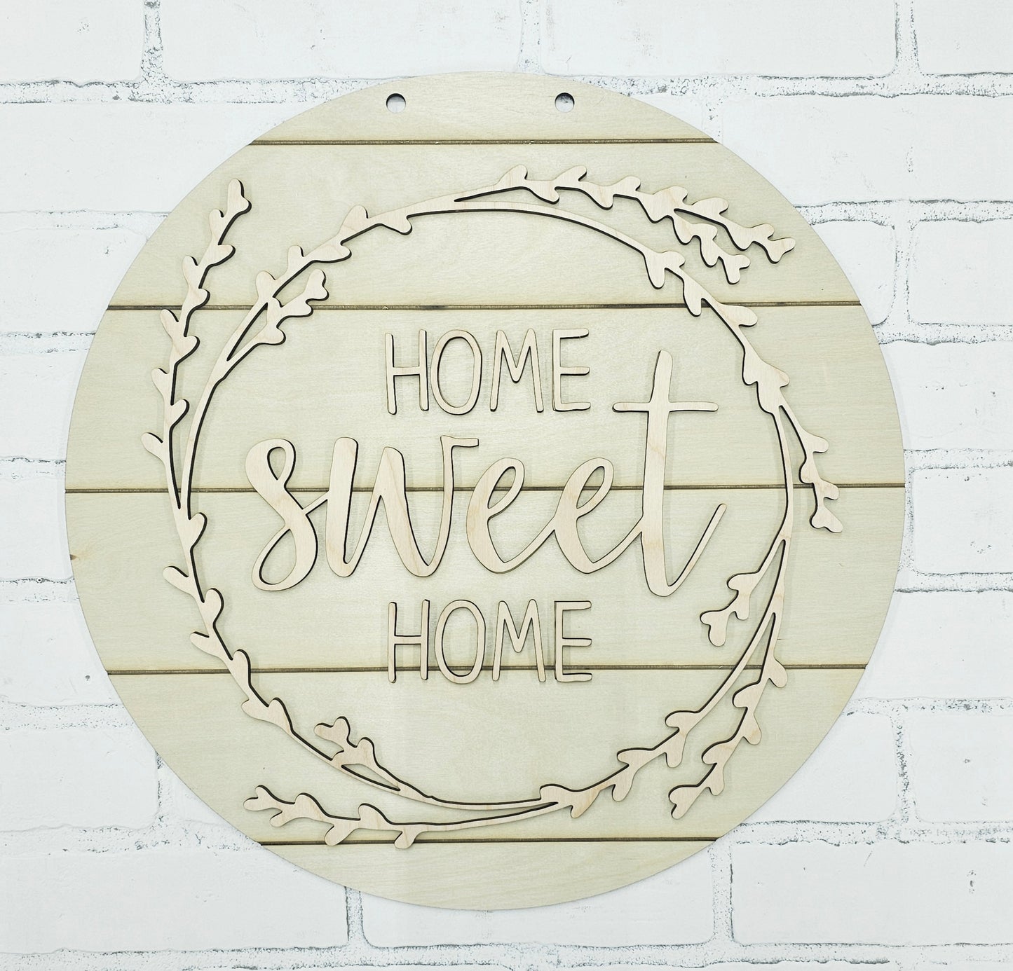 Home Sweet Home Greenery Door Hanger
