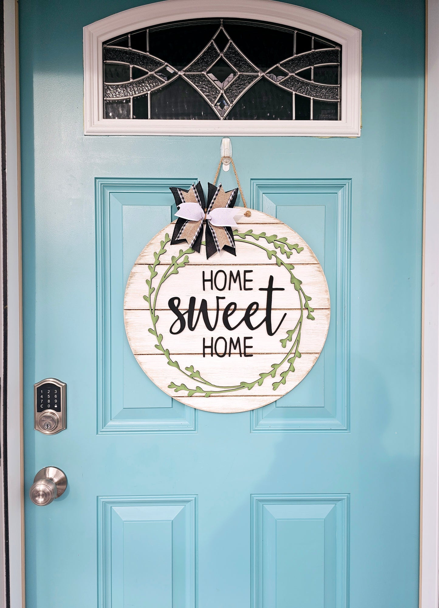 Home Sweet Home Greenery Door Hanger