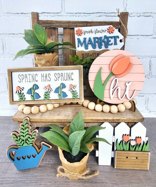 Spring Has Sprung Tiered Tray Set-wholesale