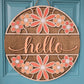 Hello Peachy Florals Door Hanger