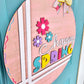 Happy Spring Cross Stitch Door Hanger