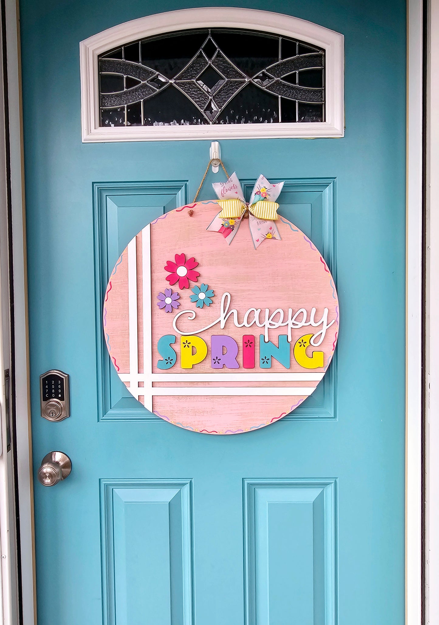 Happy Spring Cross Stitch Door Hanger