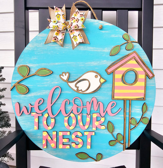 Welcome to our Nest Door Hanger