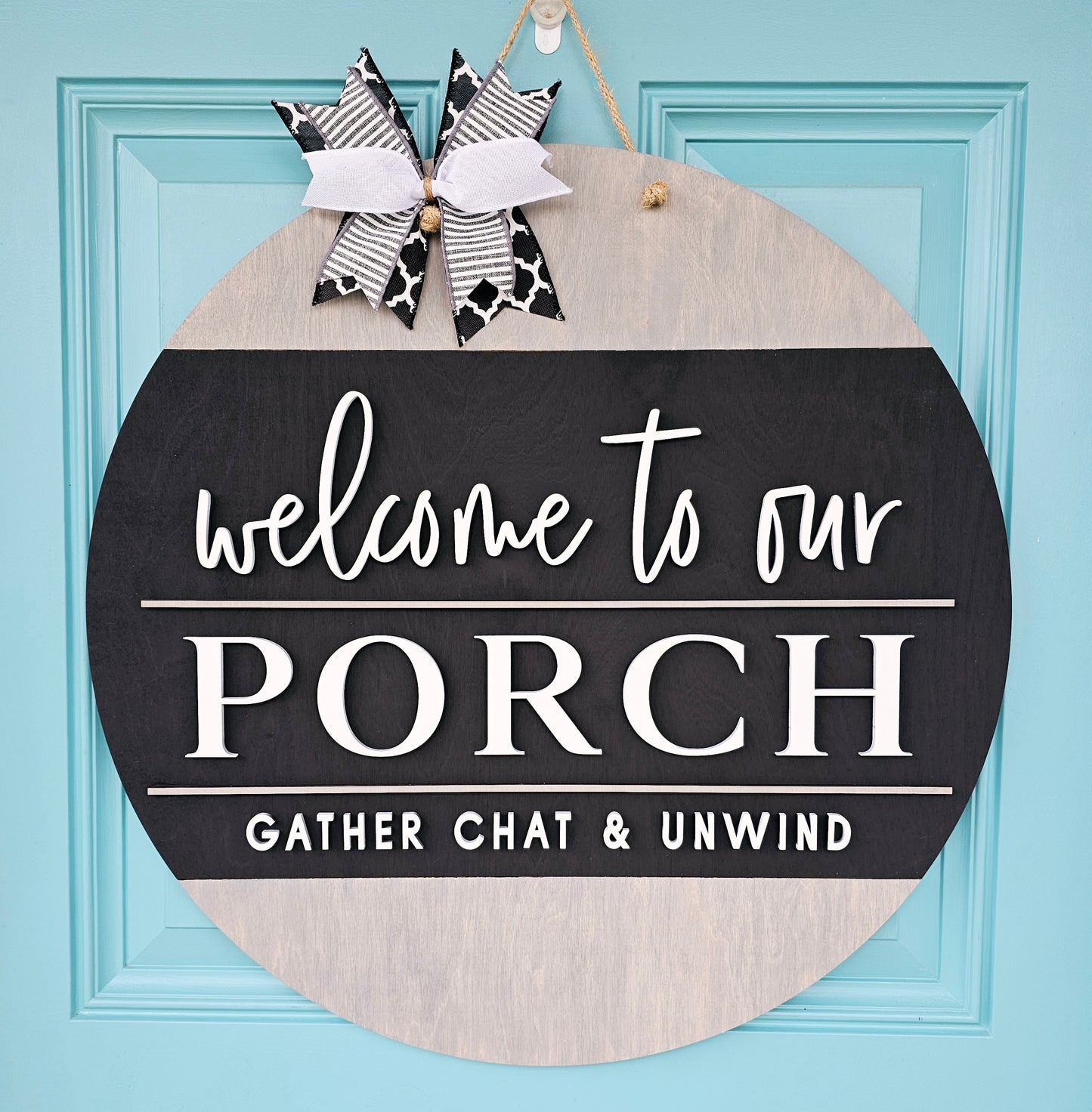 Welcome to Our Porch Door Hanger